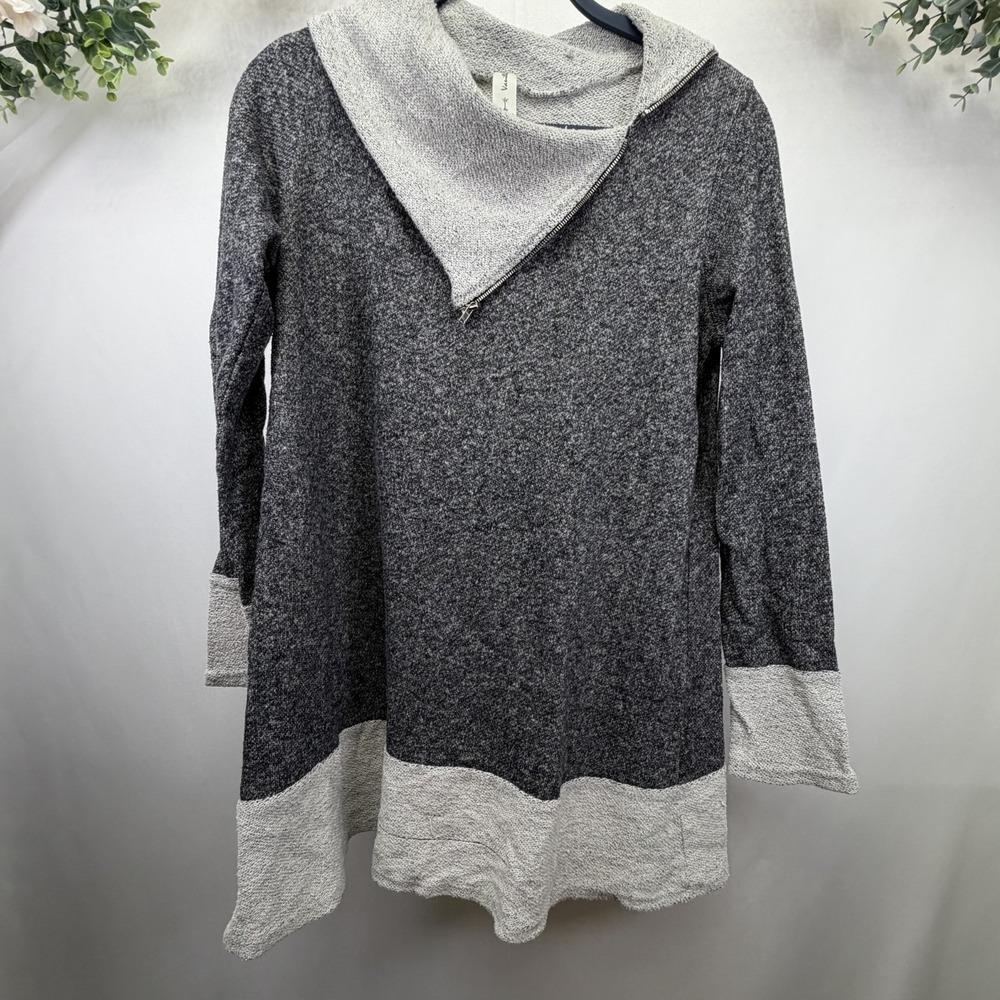 Vanilla Bay Women's Sweater Pullover Long Sleeve Neck Collar Zip Size XL
